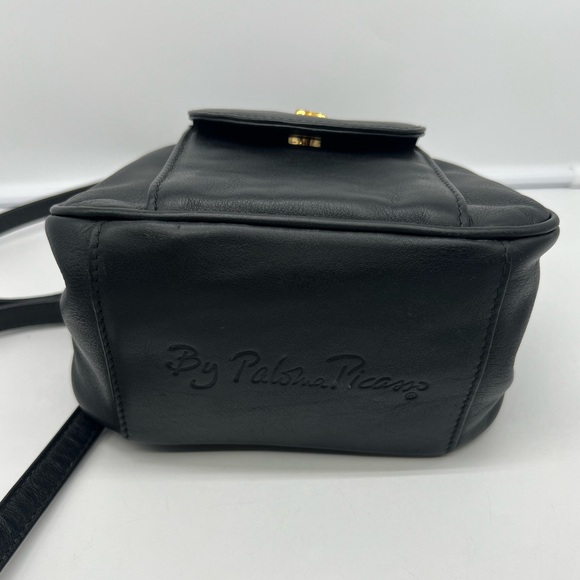 PALOMA PICASSO Vintage Black Leather Gold Hardware Mini Magnetic Backpack - Picture 9 of 15